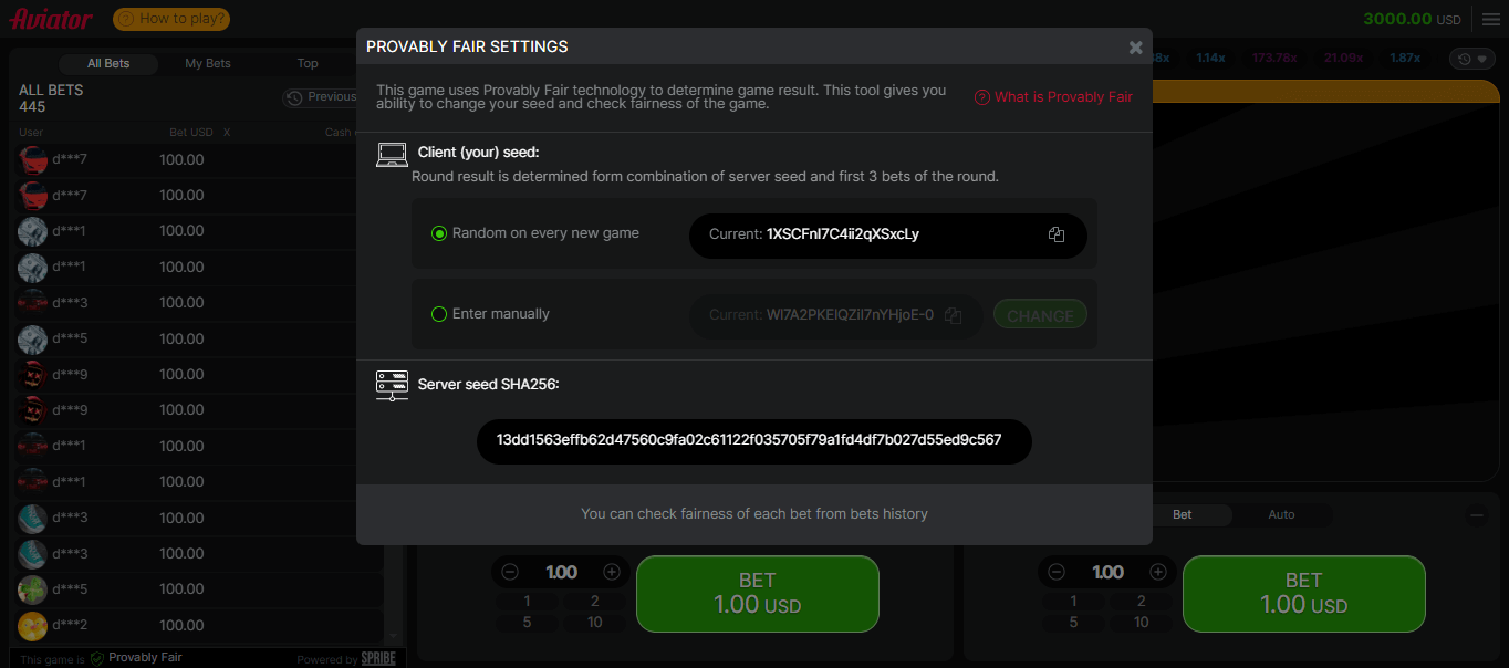 Provably Fair टेक्नोलॉजी